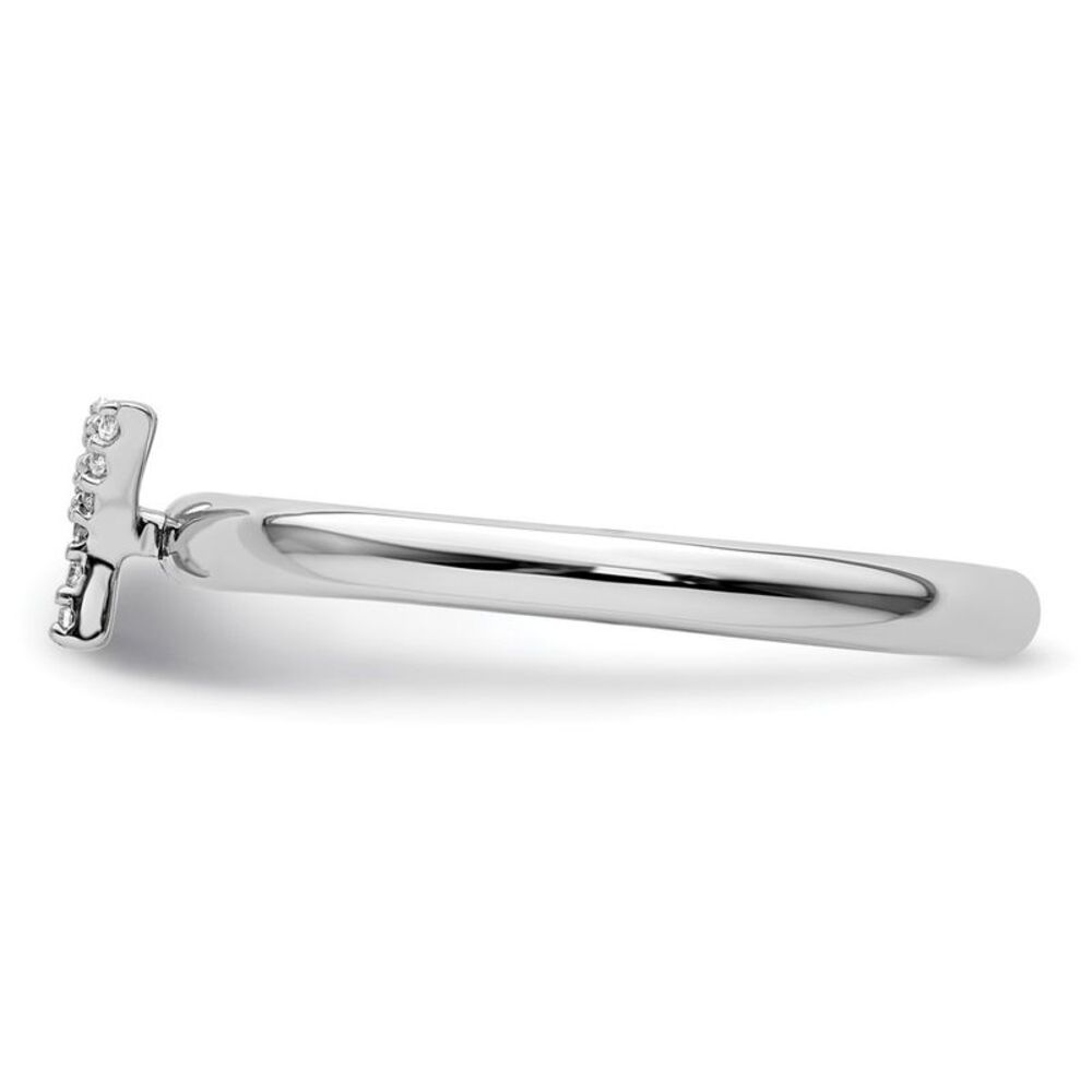 Kazi Luxury 14k White Gold Stackable Diamond Init… - image 3